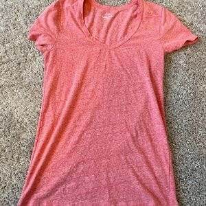 Coral J. Crew Speckled Cotton Shirt Size Small